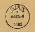 Ankunftsstempel der Zustellbasis 1090 Wien; März 2004.