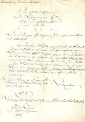Urkunde vom 24. Sept. 1813 zur Verleihung des russ. Anna-Ordens durch Zar Alexander I.(Übersetzung)