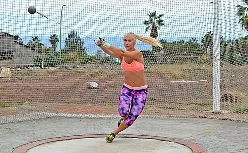 Anna Maria Orel Rang zehn mit 57,37&nbsp;m