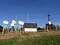 Antennenanlage auf der Südseite des Gipfels