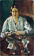 Dame in weißer Bluse (Erste Gattin des Künstlers), 1913, Österreichische Galerie Belvedere.
