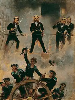 Anton Romako: Admiral Tegetthoff in der Seeschlacht von Lissa
