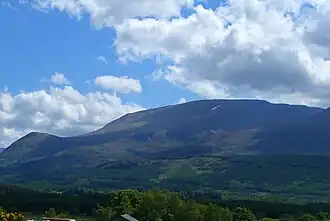 Der Aonach Mòr, Blick von Banavie, nördlich von Fort William.