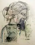 Aphrodite, 1976, Collage/Frottage