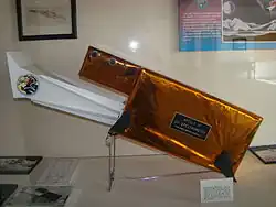 Ein Modell des UV-Spektrometers, mit dem die ersten genauen Messungen der Bestandteile der Mond-Atmosphäre durchgeführt wurden