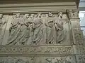 Opferprozession (Relief an der Nordseite, rechter Teil)