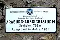 Infotafel am Aussichtsturm bzw. Bergfried