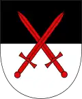 Kurschwerter in der Heraldik (Reichsrennfahne)