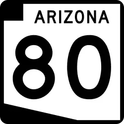 Straßenschild der Arizona State Route 80