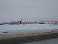 Blick auf Arjeplog im Winter