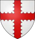 Wappen der Stammlinie von und zu Gymnich (rot auf silber)