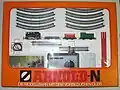 Modellbahn-Starterset mit Rollmaterial, Gleisen und Trafo