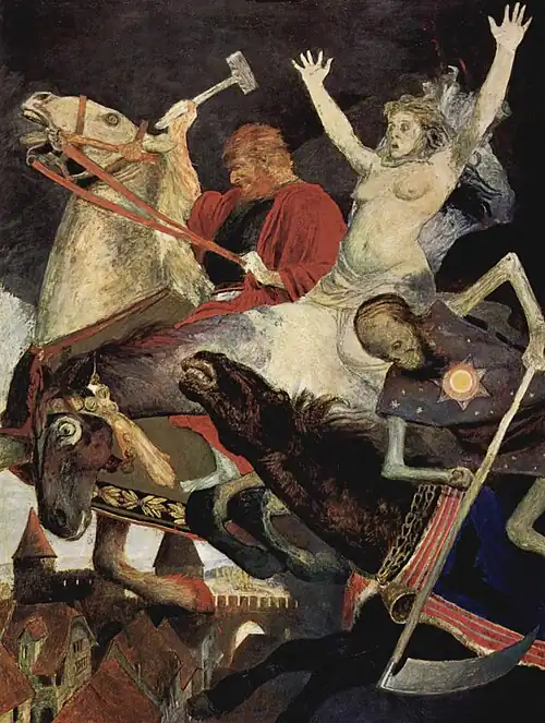 Arnold Böcklin: Der Krieg, 1897, Inventarnummer GKS328, Depositum im Kunsthaus Zürich[23]