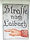 Wegweiser an der Riegersdorfer Kapelle