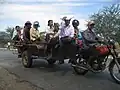 Motorrad­taxianhänger in Kambodscha