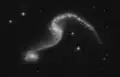 Aufnahme der gravitativ interagierenden Galaxien NGC&nbsp;646 und PGC&nbsp;6014 mithilfe des Hubble-Weltraumteleskops