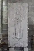 Grabplatte des Grafen Chase Conée († 1314)