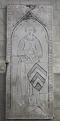 Grabplatte des Ritters Pierre de Châtres († 1306)