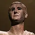 Kopf der Bronzestatue