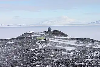 Blick vom Second Crater nach Süden auf die Arrival&nbsp;Heights
