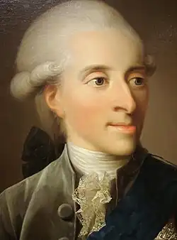 Friedrich, Prinz von Dänemark und Norwegen in einer zeitgenössischen Darstellung von Jens Juel (1785)