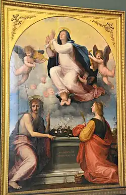 Mariä Himmelfahrt mit Johannes dem Täufer und Katharina von Alexandrien von Fra Bartolomeo, ca. 1516, National Museum of Capodimonte in Neapel