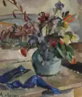 Astrid Holm 1912, Opstilling med blomster (Stillleben mit Blumen)