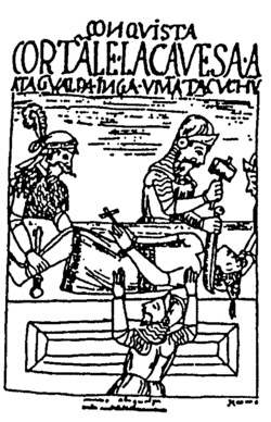 Atahualpa wird von den Spaniern ermordet