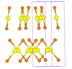 Kristallstruktur von Gold(I)-bromid