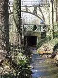 Straßen- und ehemalige Eisenbahnbrücke im Röhrenseepark