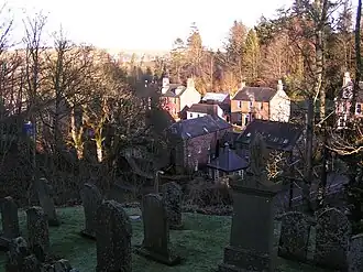 Auchenblae von der Kirche aus gesehen