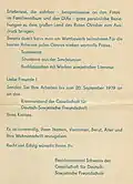 Aufruf der DSF zur Ausstellung "30 Jahre DDR-Jahre der Freundschaft !" Rückseite