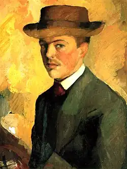 Selbstporträt mit Hut (1909)