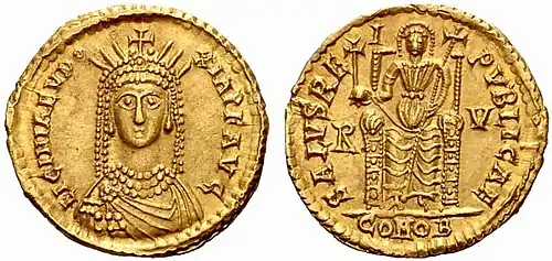 Solidus der Augusta Licinia Eudoxia