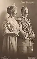 Postkarte „Unser Kaiserpaar“. Auguste Viktoria und Wilhelm&nbsp;II., um 1910