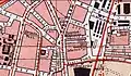 Neuer Pferdemarkt auf einer Karte von 1900