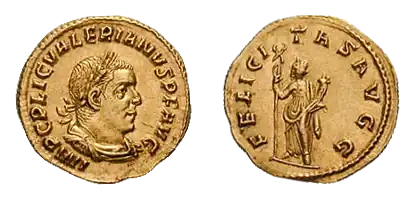 Valerian auf einem Aureus