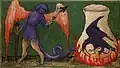 Teufel und Adler, um 1420