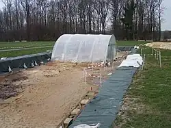 Eine Ausgrabungsstelle auf dem Schlachtfeld