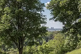 Blick zum Schweinfurter Hafengebiet