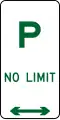 Schild „Parken ohne Einschränkungen erlaubt“ in Australien