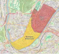 Aufteilung des Gebiets der ehemaligen Gemeinde