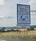 Bauschild am Wommener Dreieck