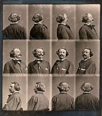 Selbstporträt-Serie tournant („rotierend“), um 1865
