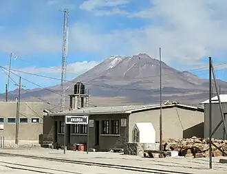 Die Bahnstation von Avaroa
