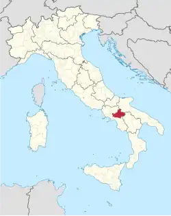 Lage innerhalb Italiens