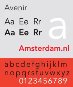 Schriftbeispiel für Avenir