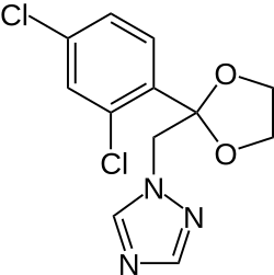 Strukturformel von Azaconazol