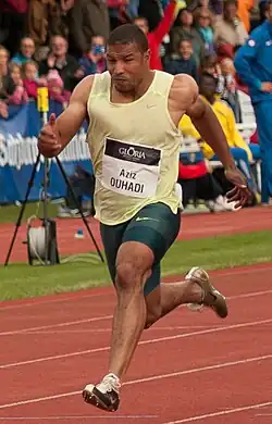 Aziz Ouhadi Rang sieben in 10,45&nbsp;s