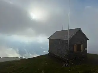 Blick auf die Böseckhütte in östliche Richtung